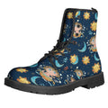 Cute Cartoon Aquarius Pattern Print Lace-Up Boots
