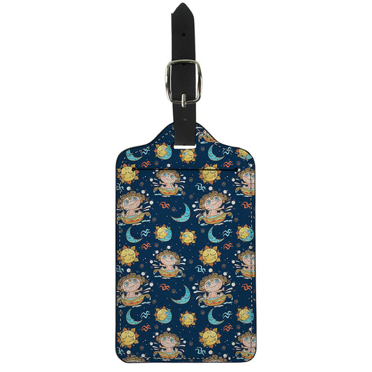 Cute Cartoon Aquarius Pattern Print Luggage Tag