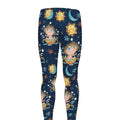 Cute Cartoon Aquarius Pattern Print Men's Leggings