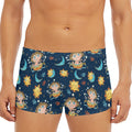 Cute Cartoon Aquarius Pattern Print Men's Short Boxer Briefs