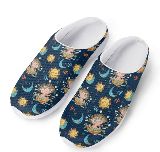 Cute Cartoon Aquarius Pattern Print Mesh Casual Shoes