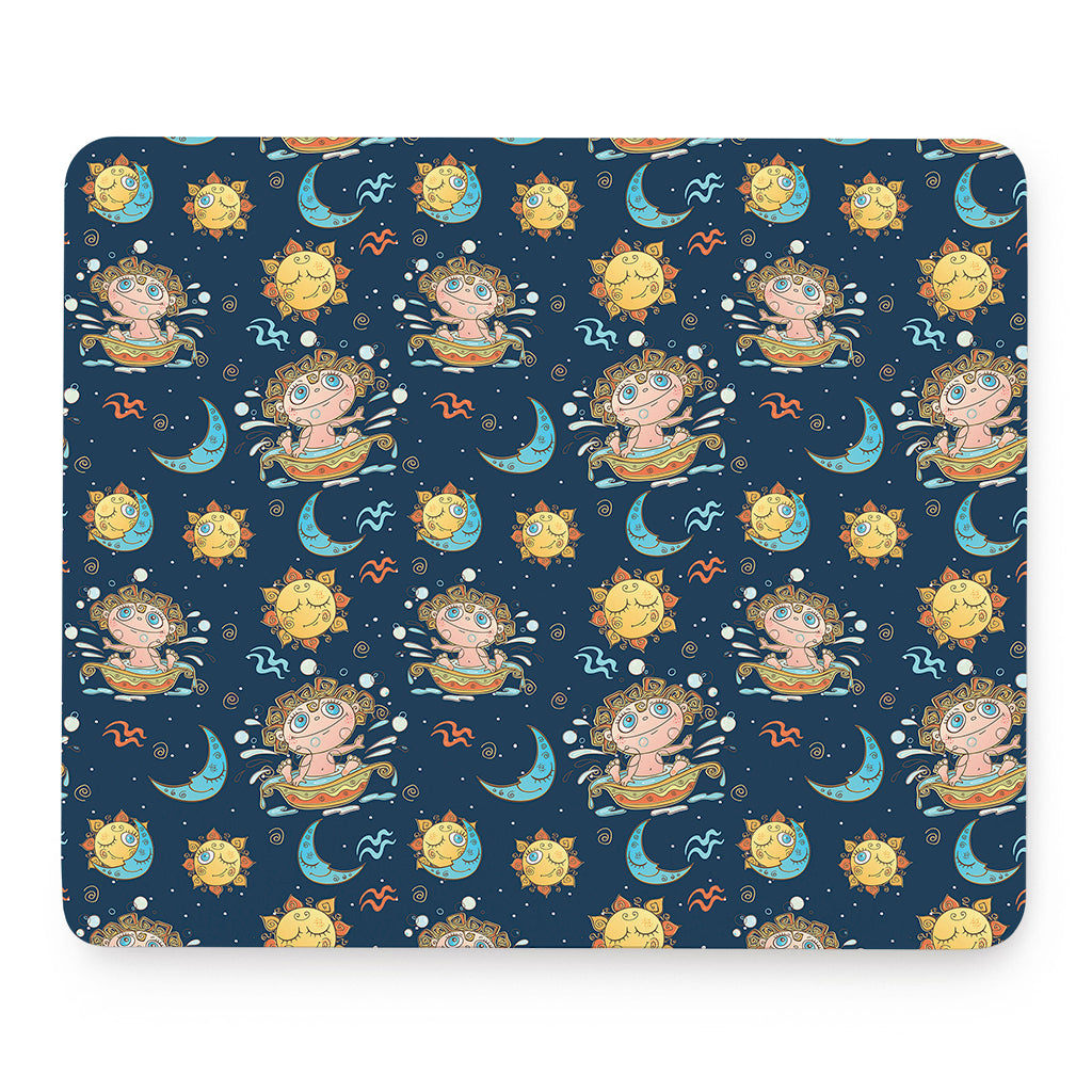 Cute Cartoon Aquarius Pattern Print Mouse Pad