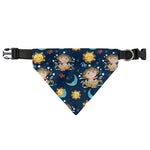 Cute Cartoon Aquarius Pattern Print Over The Collar Dog Bandana