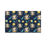 Cute Cartoon Aquarius Pattern Print Polyester Flag
