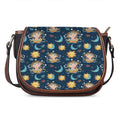 Cute Cartoon Aquarius Pattern Print Saddle Bag