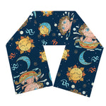 Cute Cartoon Aquarius Pattern Print Scarf