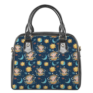 Cute Cartoon Aquarius Pattern Print Shoulder Handbag