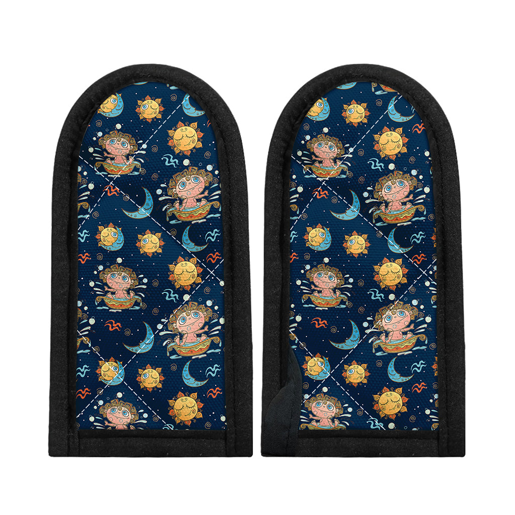 Cute Cartoon Aquarius Pattern Print Skillet Handle Cover