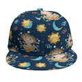 Cute Cartoon Aquarius Pattern Print Snapback Cap