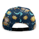 Cute Cartoon Aquarius Pattern Print Snapback Cap