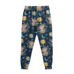 Cute Cartoon Aquarius Pattern Print Sweatpants