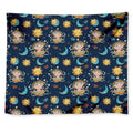 Cute Cartoon Aquarius Pattern Print Tapestry