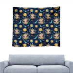 Cute Cartoon Aquarius Pattern Print Tapestry
