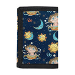 Cute Cartoon Aquarius Pattern Print Trifold Wallet