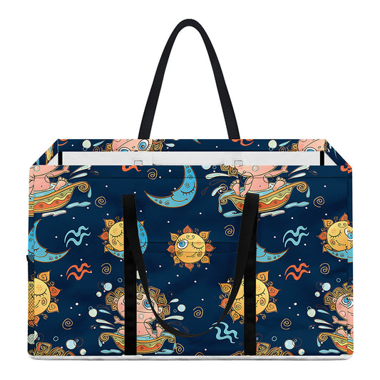 Cute Cartoon Aquarius Pattern Print Utility Tote Bag