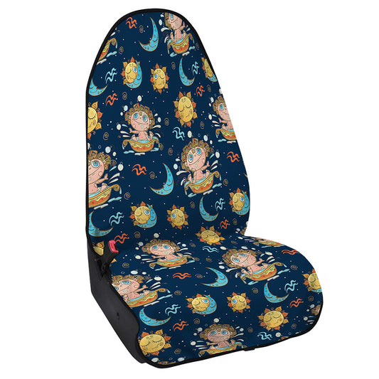 Cute Cartoon Aquarius Pattern Print Waterproof Car Seat Cover
