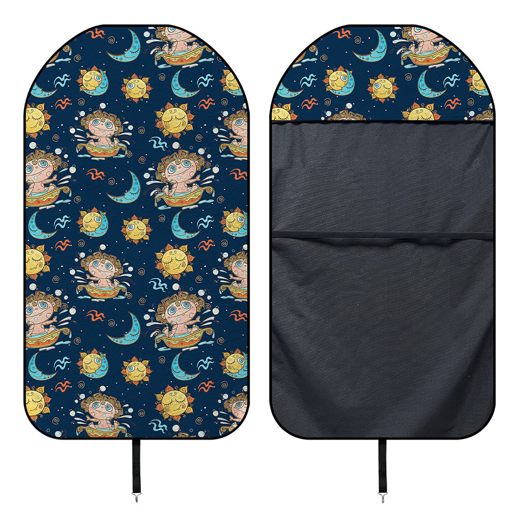 Cute Cartoon Aquarius Pattern Print Waterproof Car Seat Cover
