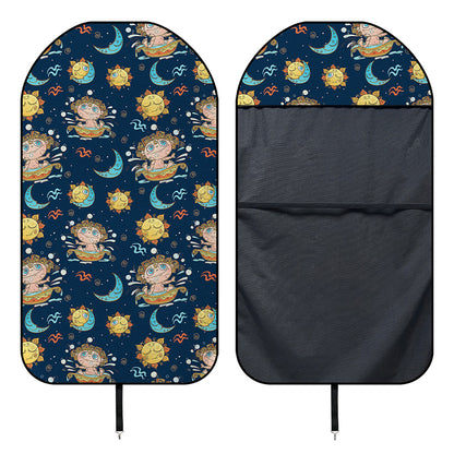 Cute Cartoon Aquarius Pattern Print Waterproof Car Seat Cover