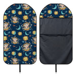 Cute Cartoon Aquarius Pattern Print Waterproof Car Seat Cover