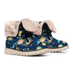 Cute Cartoon Aquarius Pattern Print Winter Boots
