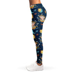 Cute Cartoon Aquarius Pattern Print Women's Leggings