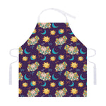 Cute Cartoon Aries Pattern Print Adjustable Apron