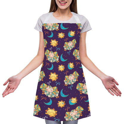 Cute Cartoon Aries Pattern Print Adjustable Apron