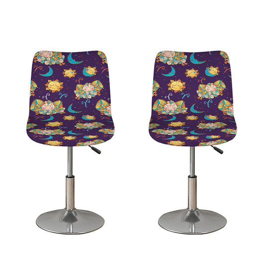 Cute Cartoon Aries Pattern Print Bar Stool Covers