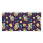 Cute Cartoon Aries Pattern Print Beach Towel