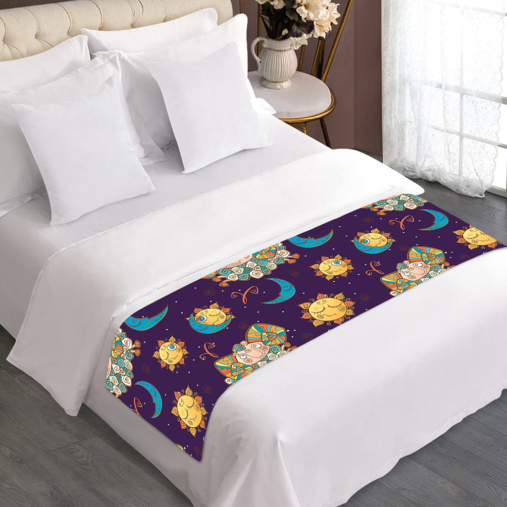 Cute Cartoon Aries Pattern Print Bed Runner