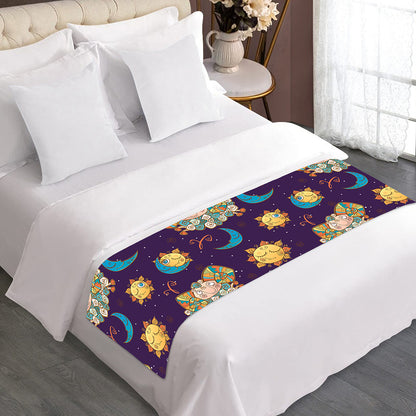 Cute Cartoon Aries Pattern Print Bed Runner