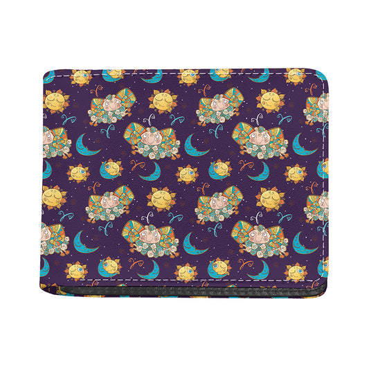 Cute Cartoon Aries Pattern Print Bifold Wallet