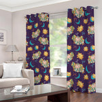 Cute Cartoon Aries Pattern Print Blackout Grommet Curtains