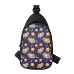Cute Cartoon Aries Pattern Print Chest Bag