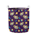 Cute Cartoon Aries Pattern Print Collapsible Laundry Basket