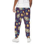 Cute Cartoon Aries Pattern Print Cotton Pants