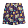 Cute Cartoon Aries Pattern Print Cotton Shorts