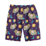 Cute Cartoon Aries Pattern Print Cotton Shorts