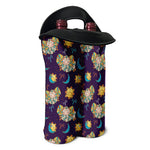Cute Cartoon Aries Pattern Print Double Neoprene Wine Tote