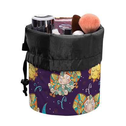 Cute Cartoon Aries Pattern Print Drawstring Makeup Bag