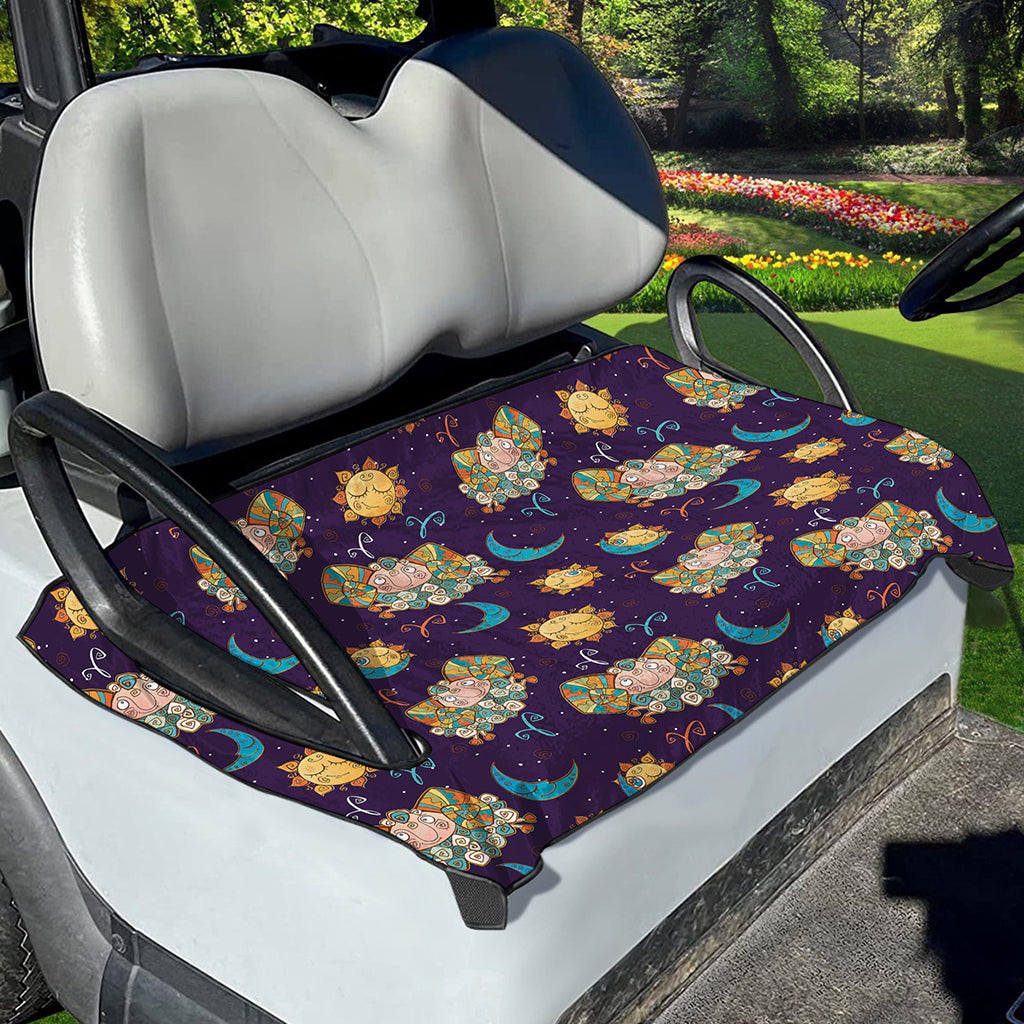 Cute Cartoon Aries Pattern Print Golf Cart Seat Cover
