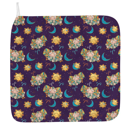 Cute Cartoon Aries Pattern Print Hand Towel