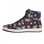 Cute Cartoon Aries Pattern Print High Top Leather Sneakers