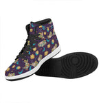 Cute Cartoon Aries Pattern Print High Top Leather Sneakers