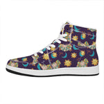 Cute Cartoon Aries Pattern Print High Top Leather Sneakers