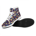 Cute Cartoon Aries Pattern Print High Top Leather Sneakers