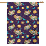 Cute Cartoon Aries Pattern Print House Flag