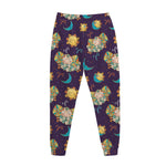 Cute Cartoon Aries Pattern Print Jogger Pants