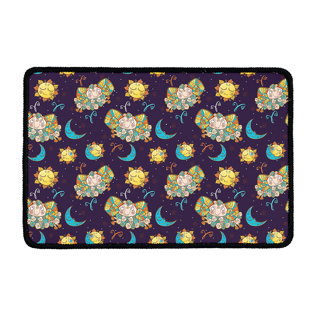 Cute Cartoon Aries Pattern Print Kitchen Mat