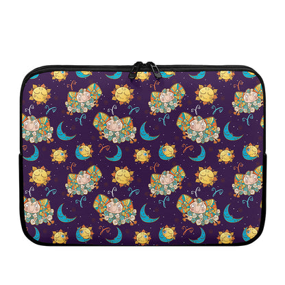 Cute Cartoon Aries Pattern Print Laptop Sleeve